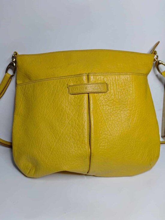 Plinio Visona Handbags - Plinio Visona yellow leather Italy shoulder bag